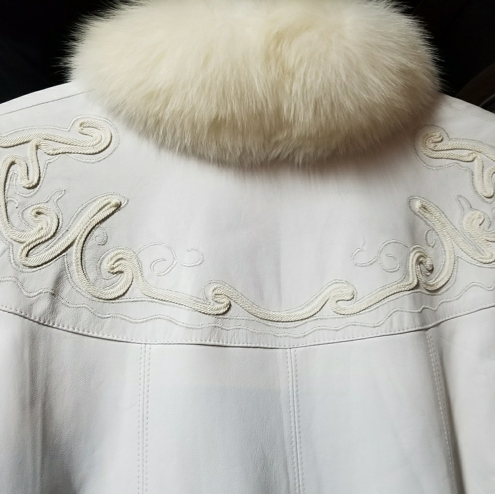 Vintage Chosen Couture Leather and Fox Fur Coat